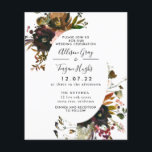 Prospectus 11,4 Cm X 14,2 Cm Fall Wedding Invitation | Budget Flyer<br><div class="desc">This timeless, romantic design features a whimsical watercolor floral bouquet with soft colors and botanical accents. Please consider the paper weight for this design. If you would like this same design but on thick cardstock contact me directly or click “transfer this design” button to the right. Transfer this to a...</div>