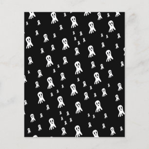 Prospectus 11,4 Cm X 14,2 Cm Fantômes d'Halloween foncé