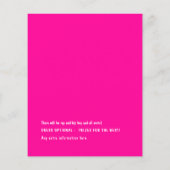 Prospectus 11,4 Cm X 14,2 Cm Fête d'anniversaire de fille de hip-hop cool rap (Dos)