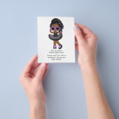 Prospectus 11,4 Cm X 14,2 Cm Fête d'anniversaire de fille tutu Cool Hip Hop Rap (main)