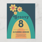 Prospectus 11,4 Cm X 14,2 Cm Fête d'anniversaire Retro Rainbow (Devant)