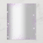 Prospectus 11,4 Cm X 14,2 Cm Fête des mariées argent lavande invitation budgéta (Dos)