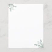 Prospectus 11,4 Cm X 14,2 Cm Fête des mariées d'aquarelle Eucalyptus Budget (Dos)