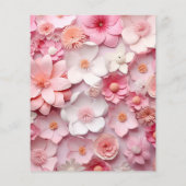 Prospectus 11,4 Cm X 14,2 Cm Fête des mariées fleurs rose pâle invitation budgé (Dos)