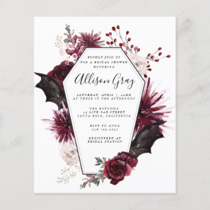 Prospectus 11,4 Cm X 14,2 Cm Fête des mariées Halloween Flyer budgétaire