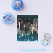 Prospectus 11,4 Cm X 14,2 Cm Feu d'artifice 2026, Bonne année (Simple)