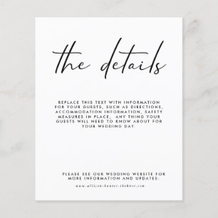 Prospectus 11,4 Cm X 14,2 Cm Fiche de boîtier Détails du Mariage budgétaire