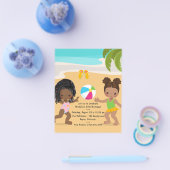 Prospectus 11,4 Cm X 14,2 Cm Fille Summer Beach fête d'anniversaire (Simple)