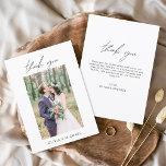 Prospectus 11,4 Cm X 14,2 Cm Filtre miniature de Mariage de Merci de budget<br><div class="desc">Cartes de remerciements du Mariage Budget qui ont une photo à l'avant et à l'arrière. Les cartes de remerciement contiennent une typographie de script moderne,  lettrée à la main,  qui sont élégantes,  simples et modernes à utiliser après que vous minimaliste simple célébration de mariage.</div>