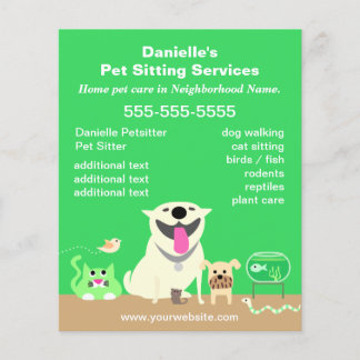 Prospectus 11,4 Cm X 14,2 Cm Filtre promotionnel Green Pet Sitter