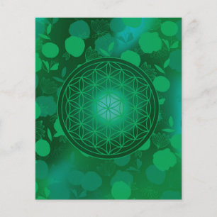 Prospectus 11,4 Cm X 14,2 Cm fleur de vie, chakra,zen,géométrie sacrée, purif