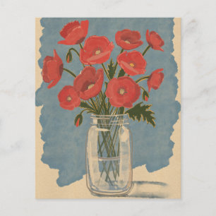 Prospectus 11,4 Cm X 14,2 Cm Fleurs de pavot