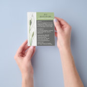 Prospectus 11,4 Cm X 14,2 Cm Fleurs Lily, Maison funéraire, Directeurs (main)