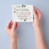 Prospectus 11,4 Cm X 14,2 Cm Floral Enregistrer la date | Budget (main)