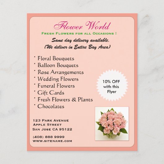 Prospectus 11,4 Cm X 14,2 Cm Florist_Promotion(Circulaire) (Devant)