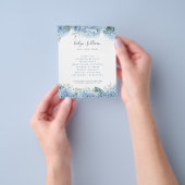 Prospectus 11,4 Cm X 14,2 Cm Flyer Blue Hydrangea (main)