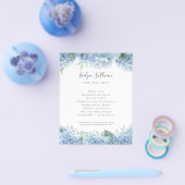 Prospectus 11,4 Cm X 14,2 Cm Flyer Blue Hydrangea (Simple)