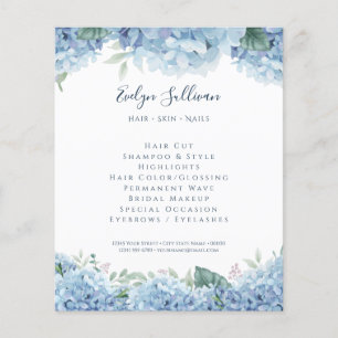 Prospectus 11,4 Cm X 14,2 Cm Flyer Blue Hydrangea
