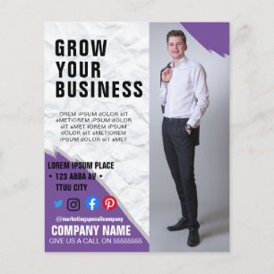 Prospectus 11,4 Cm X 14,2 Cm Flyer d'affiche de marketing d'entreprise