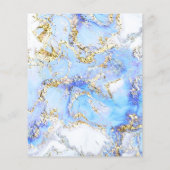 Prospectus 11,4 Cm X 14,2 Cm Flyer de conception de marbrure bleue (Dos)