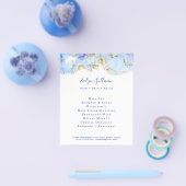 Prospectus 11,4 Cm X 14,2 Cm Flyer de conception de marbrure bleue (Simple)