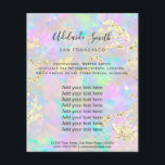 Prospectus 11,4 Cm X 14,2 Cm flyer de conception minérale à fausse parties scin<br><div class="desc">salon de beauté professionnel maquillage artiste flyer</div>