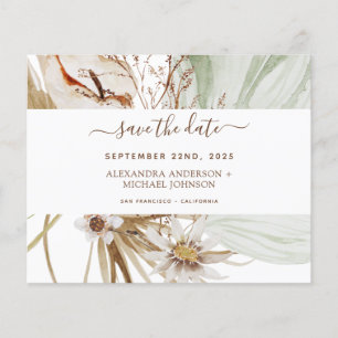Prospectus 11,4 Cm X 14,2 Cm Flyer de Faire-Part de Mariage Bohème à Herbe de P