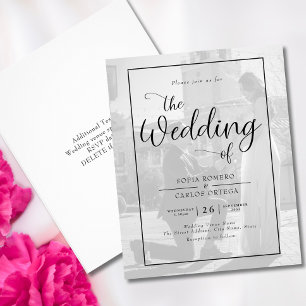 Prospectus 11,4 Cm X 14,2 Cm Flyer de Faire-part de mariage photo budgétaire