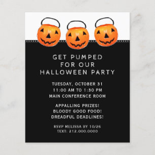 Prospectus 11,4 Cm X 14,2 Cm Flyer de fête d'Halloween