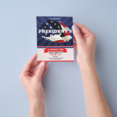 Prospectus 11,4 Cm X 14,2 Cm Flyer de la journée des présidents (main)