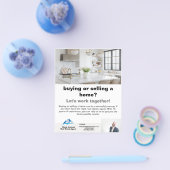 Prospectus 11,4 Cm X 14,2 Cm Flyer de l'agent immobilier (Simple)