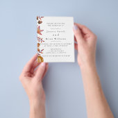 Prospectus 11,4 Cm X 14,2 Cm Flyer de mariage tournesol marron pumpkin (main)