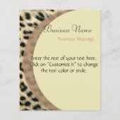 Prospectus 11,4 Cm X 14,2 Cm Flyer Empreinte de léopard (Devant)