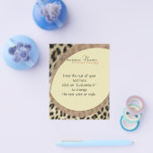 Prospectus 11,4 Cm X 14,2 Cm Flyer Empreinte de léopard (Simple)