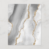 Prospectus 11,4 Cm X 14,2 Cm flyer en agate blanche (Dos)