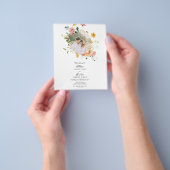 Prospectus 11,4 Cm X 14,2 Cm Flyer Faire-part de mariage budgétaire (main)