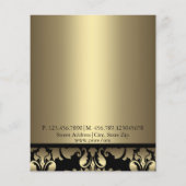 Prospectus 11,4 Cm X 14,2 Cm Flyer Gold Damask (Dos)
