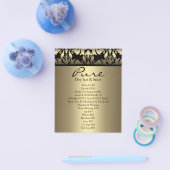 Prospectus 11,4 Cm X 14,2 Cm Flyer Gold Damask (Simple)