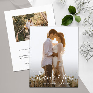 Prospectus 11,4 Cm X 14,2 Cm Flyer mariage Carte de remerciements photo