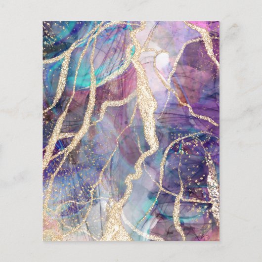 Prospectus 11,4 Cm X 14,2 Cm Flyer opal foncé (Dos)