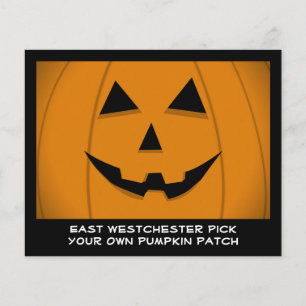 Prospectus 11,4 Cm X 14,2 Cm Flyer personnalisable Jack-O-Lantern Citrouille