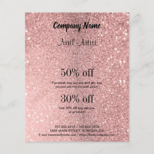 Prospectus 11,4 Cm X 14,2 Cm flyer personnalisé de l'artiste ongle