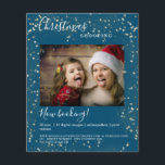 Prospectus 11,4 Cm X 14,2 Cm Flyer photo de Noël spécifique au client<br><div class="desc">Brochure photo de Noël,  bleu. Modifiez simplement votre produit en téléchargeant votre photo et en tapant votre texte. Vous pouvez sélectionner la police,  la couleur et la position individuellement par "personnalisation supplémentaire".</div>