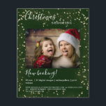 Prospectus 11,4 Cm X 14,2 Cm Flyer photo de Noël spécifique au client<br><div class="desc">Brochure photo de Noël,  vert. Modifiez simplement votre produit en téléchargeant votre photo et en tapant votre texte. Vous pouvez sélectionner la police,  la couleur et la position individuellement par "personnalisation supplémentaire".</div>
