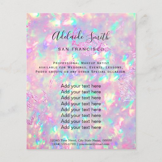 Prospectus 11,4 Cm X 14,2 Cm flyer photo design opal brillant (Devant)