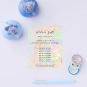 Prospectus 11,4 Cm X 14,2 Cm flyer photo design opale fausse iridescente (Simple)