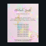 Prospectus 11,4 Cm X 14,2 Cm flyer photo optique rose<br><div class="desc">salon de beauté professionnel maquillage artiste flyer</div>