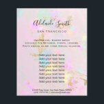 Prospectus 11,4 Cm X 14,2 Cm flyer photo optique rose<br><div class="desc">salon de beauté professionnel maquillage artiste flyer</div>