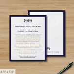 Prospectus 11,4 Cm X 14,2 Cm Flyer promotionnel du logo de l'entreprise<br><div class="desc">Un simple modèle de prospectus d'affaires bleu marine et or personnalisé dans un style minimaliste moderne qui peut être facilement mis à jour avec le logo de votre entreprise, les coordonnées et le texte personnalisé du prospectus. Idéal pour les produits marketing, les services, les promotions, les prix d'évènements, et plus...</div>