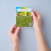 Prospectus 11,4 Cm X 14,2 Cm Flyer publicitaire Kiwi Fruit, bar à jus (main)